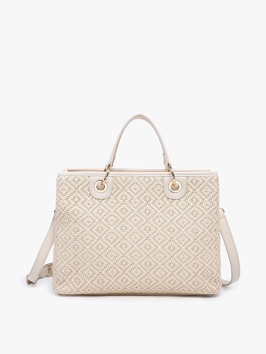 Nancy Diamond Woven Tote by Jen & Co.