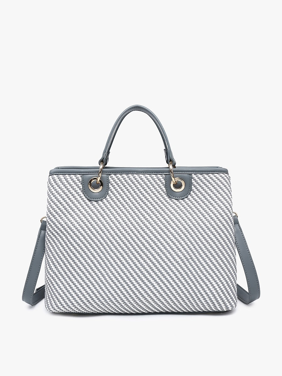 Nancy Diamond Woven Tote by Jen & Co.