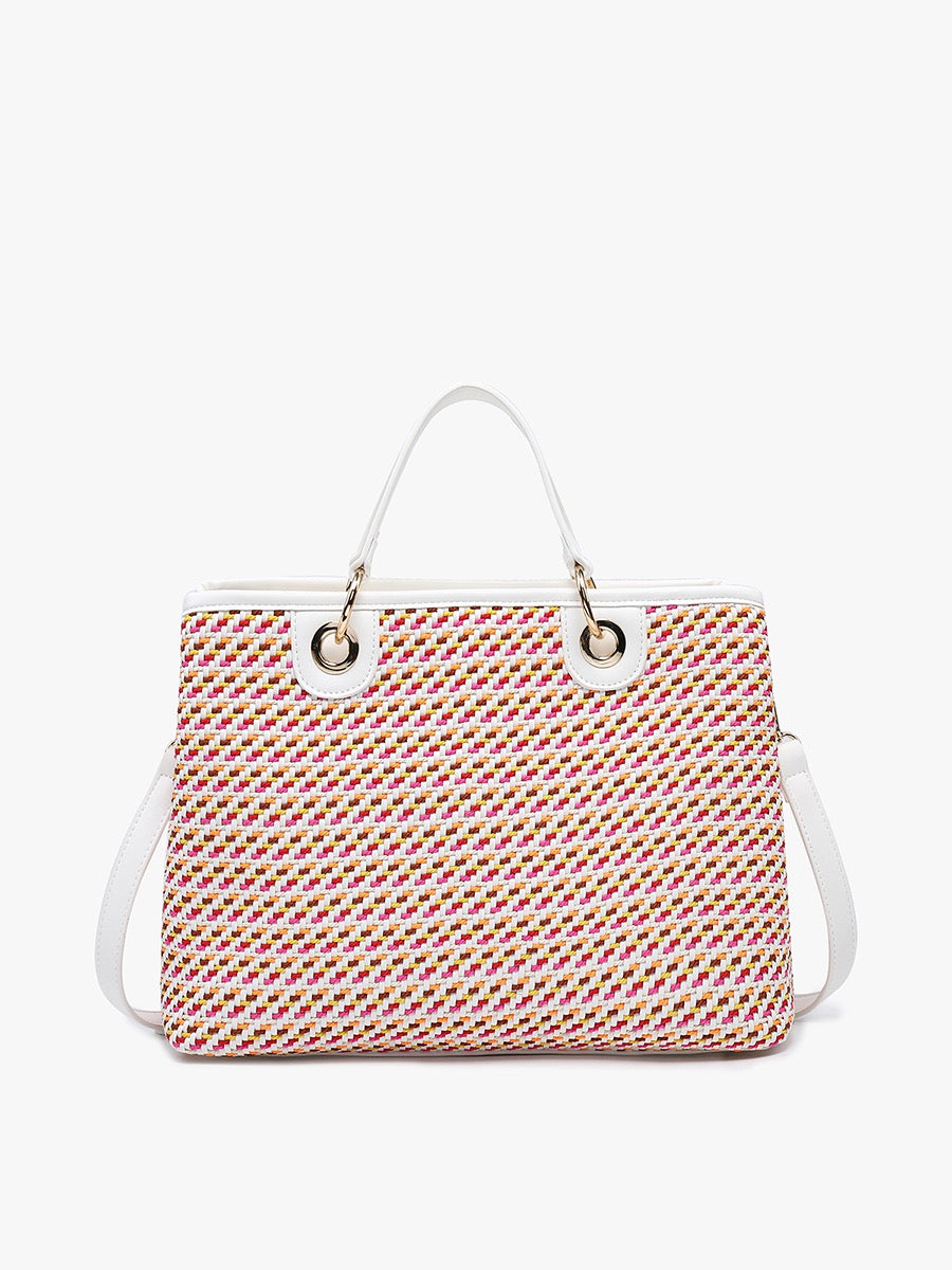 Nancy Diamond Woven Tote by Jen & Co.