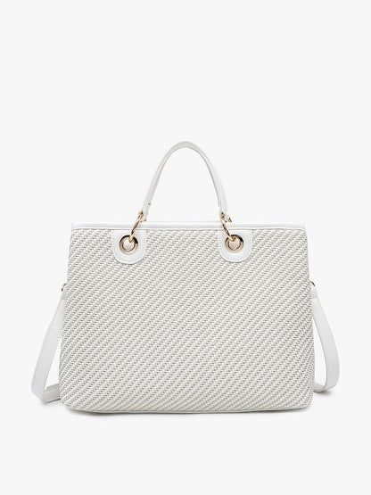 Nancy Diamond Woven Tote by Jen & Co.