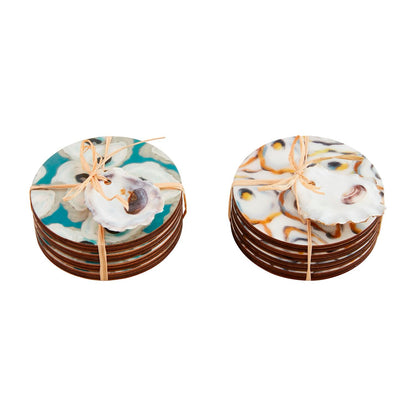 Oyster Enameled Coaster Sets