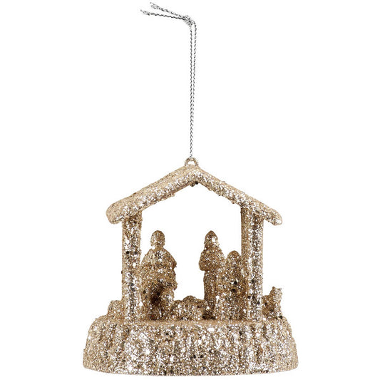 Glitter Nativity Ornament