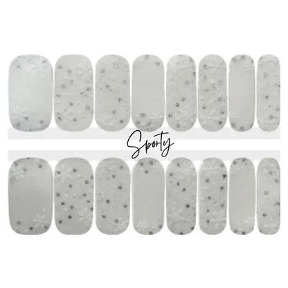 Blizzard Nail Wrap | Snowflake Nail Art | Snowflake Nail Wraps