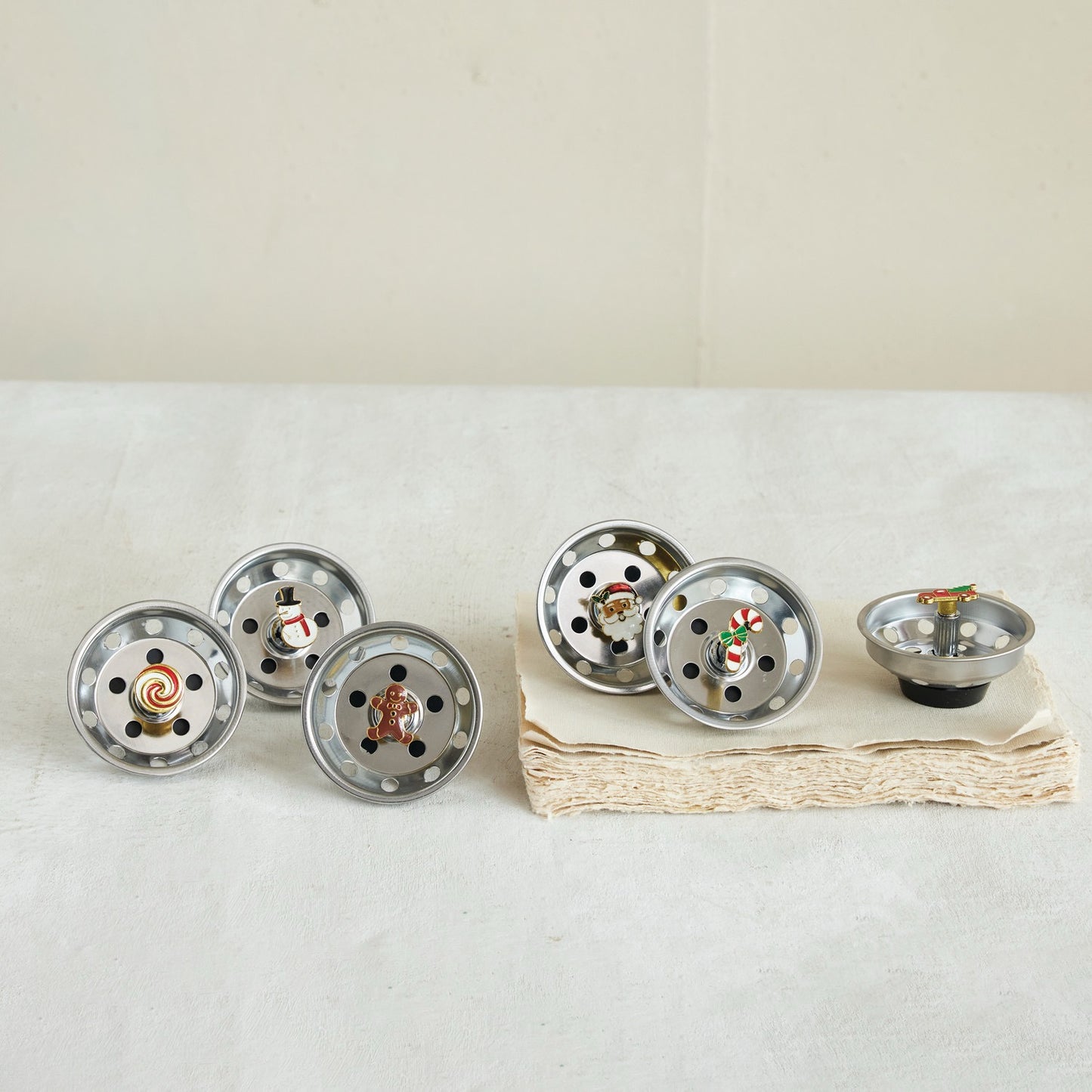 Stainless Steel Sink Strainer with Holiday Icon, 6 Styles