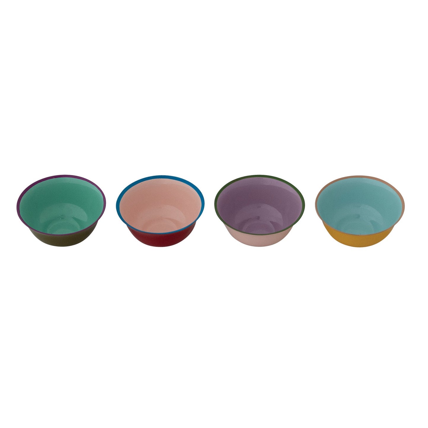 Enameled Stainless Steel Pinch Pot with Colored Edge