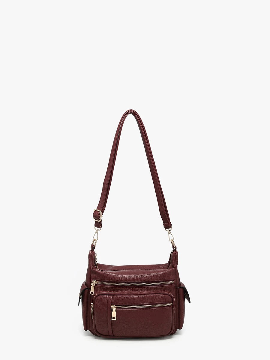 Nicole Multi-Zip Crossbody w/ Side Pockets