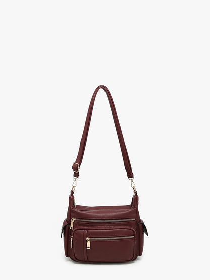 Nicole Multi-Zip Crossbody w/ Side Pockets