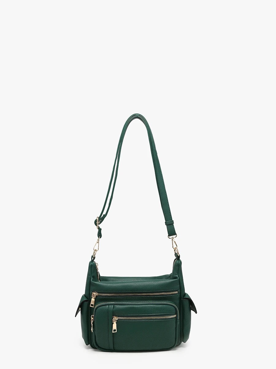 Nicole Multi-Zip Crossbody w/ Side Pockets