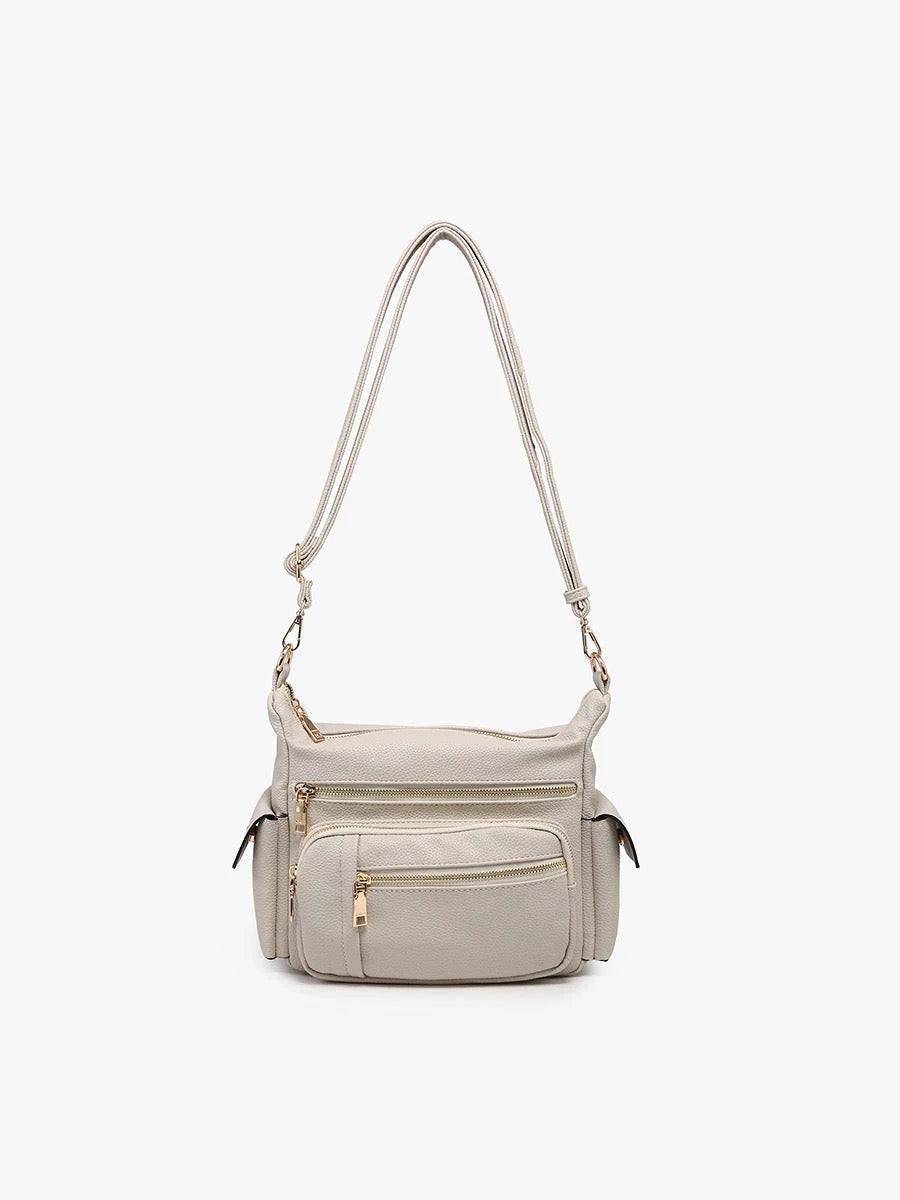Nicole Multi-Zip Crossbody w/ Side Pockets