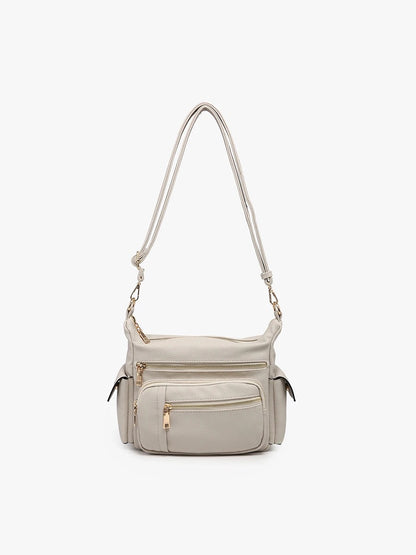 Nicole Multi-Zip Crossbody w/ Side Pockets