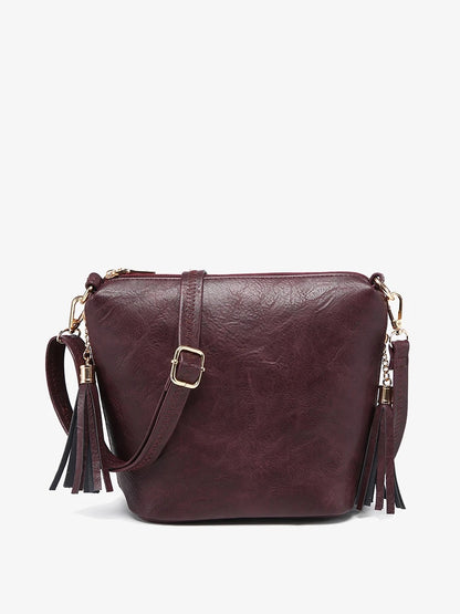 Dylan Crossbody w/ 2 Side Tassel Zippers
