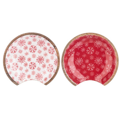 Red & White Snowflake Spoon Rest