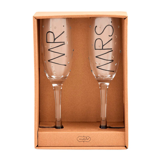 Dotted Mr. & Mrs. Flute Set