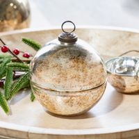 4.25"H Gold Ornament Jar
