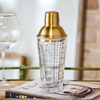 Glass Shaker With Drink Recipes