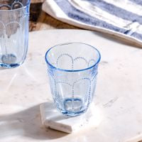 4.25" H Blue Deco Glass