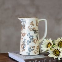 7.7 Beige/Blue Floral Patter Pitcher