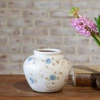 5.3"W Blue Flower Bouquet Vase