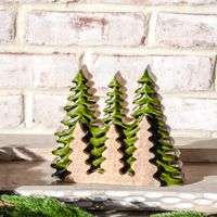 Wood Trees w/ 3 Cut Trees
