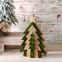 9.5"H Green 3D Cut Out Trees