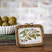 6 X 4 Antique Gold Bow Photo Frame