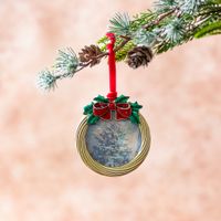 3" Bow Wreath Ornament Frame