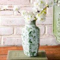 8"H Green Vine Vase