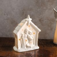 5.5"H LED Ceramic Nativity