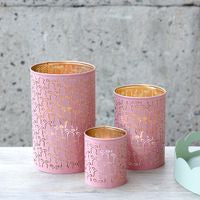 Pink Bow Iron Lantern