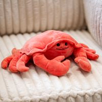 11.5"W Coral Plush Crab
