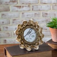 3 X 3 Gold Flower Edge Photo Frame