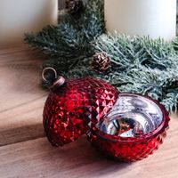 3"D Red Diamond Orn Jar