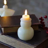 4" LED Snowman Candle