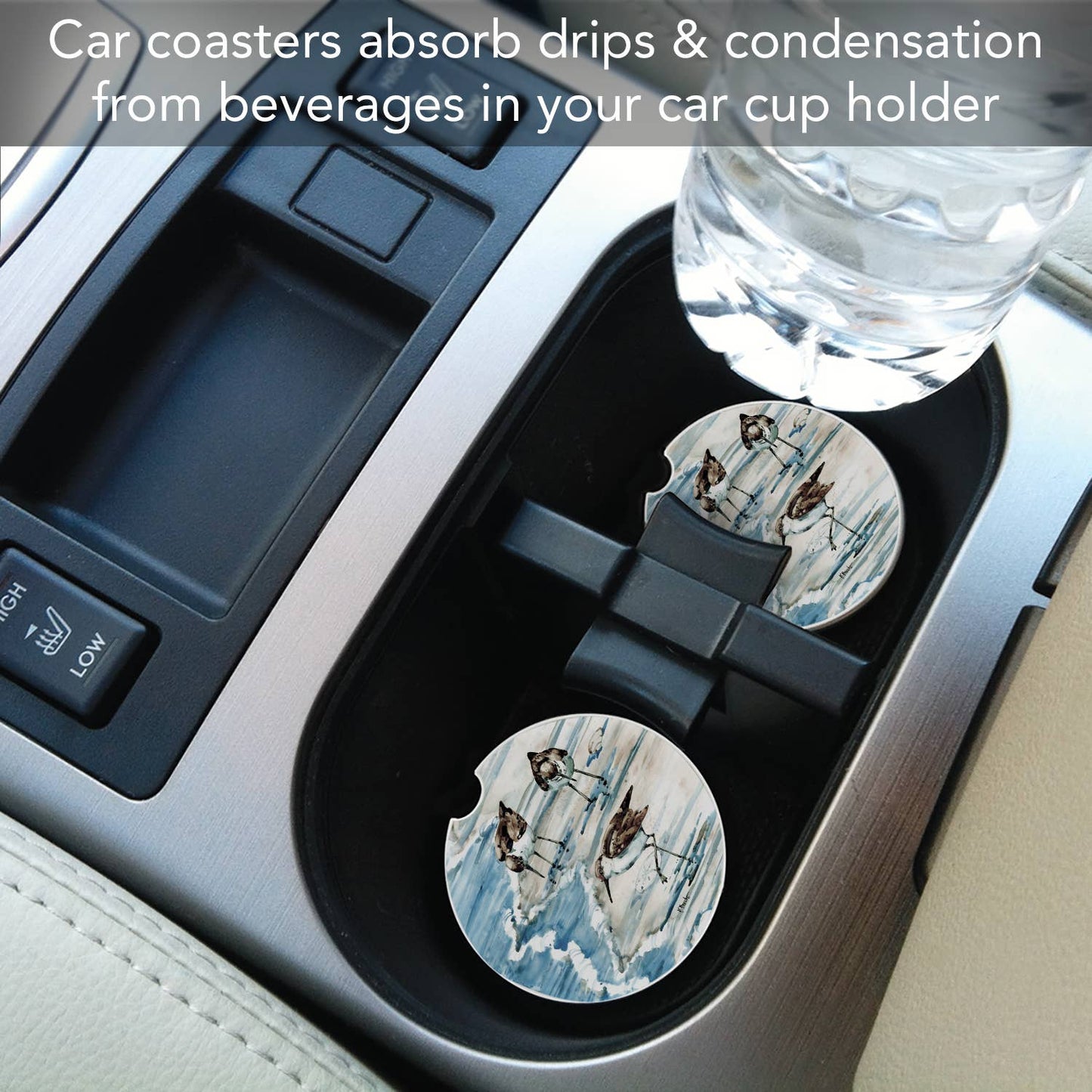 "Rockhampton Sandpipers" Absorbent Stone Car Coaster 1pk