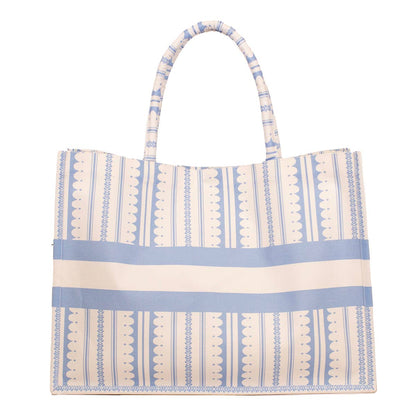 Chantilly Classic Tote White/Blue