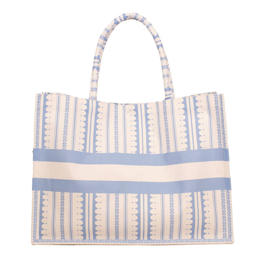 Chantilly Classic Tote White/Blue