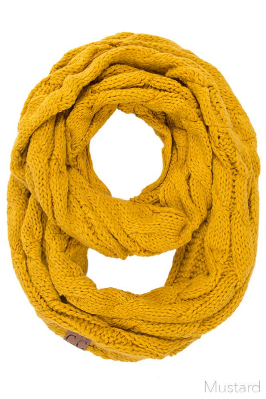 Mustard Knitted Scarf