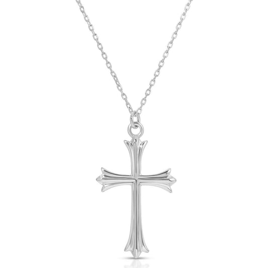 Cross Necklace: Silver