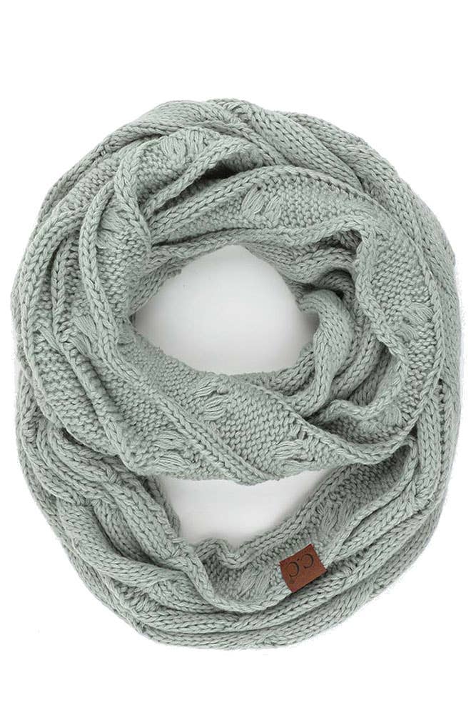 Pale Mint Knitted Scarf