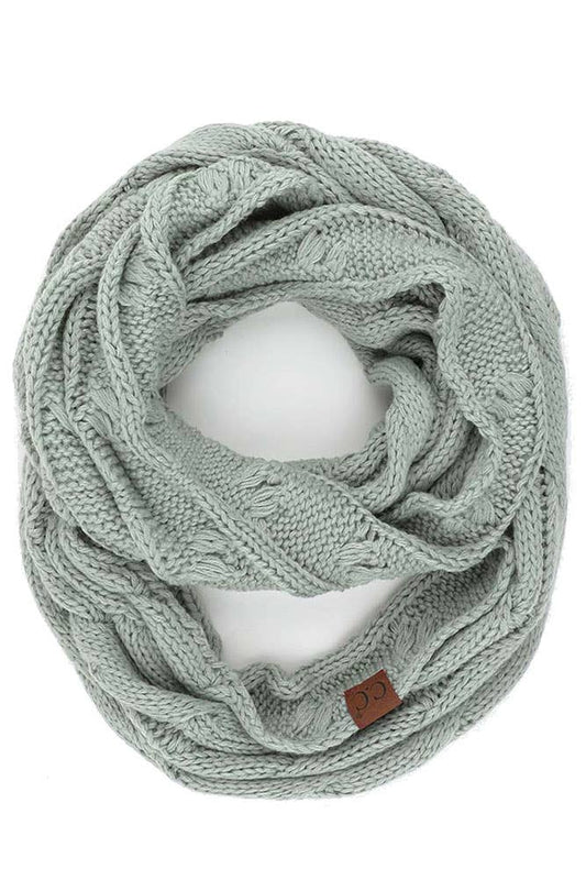 Pale Mint Knitted Scarf
