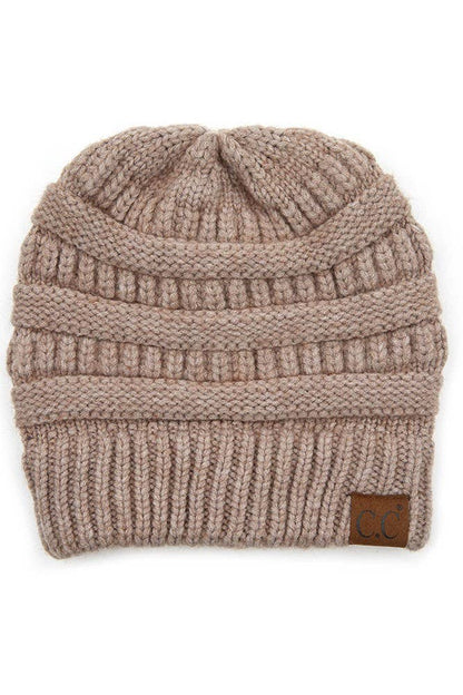 Berry Mixed Soft Yarn Knit Beanie