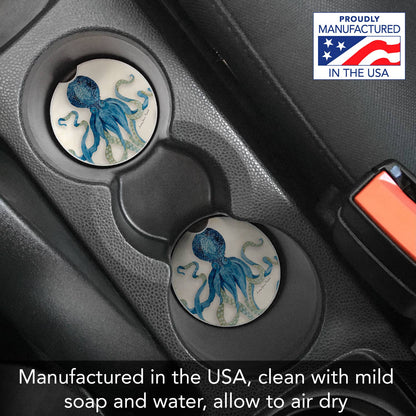 "Indigo Ocean" 1 Pack Absorbent Stone Car Coaster