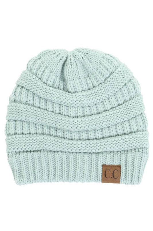 Mint Cable Knit Classic Beanie Winter Hat