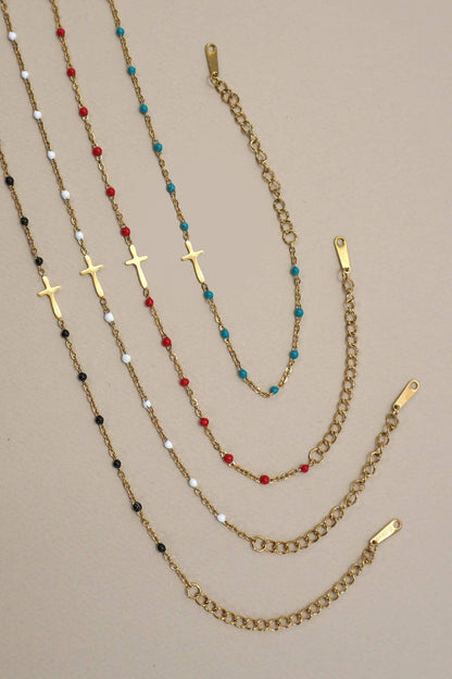 Beaded Cross Bracelet