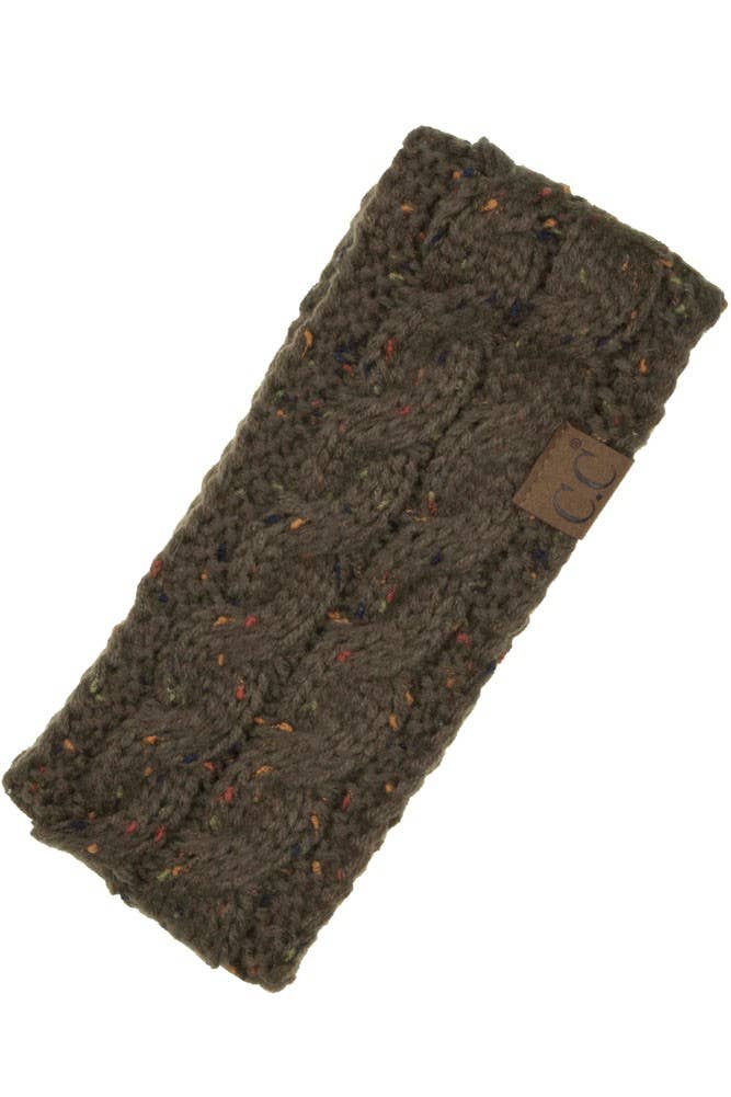 Indi Pink Chunky Knit Confetti Sherpa Lined Headband