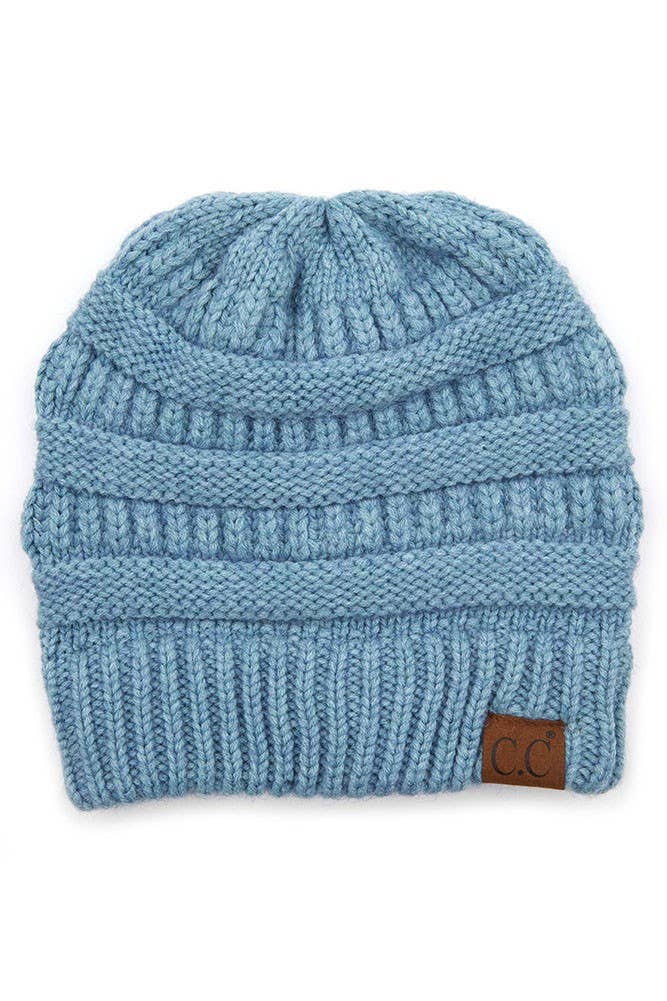 Berry Mixed Soft Yarn Knit Beanie