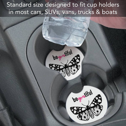 "BeYOUtiful" Absorbent Stone Car Coaster 1pk
