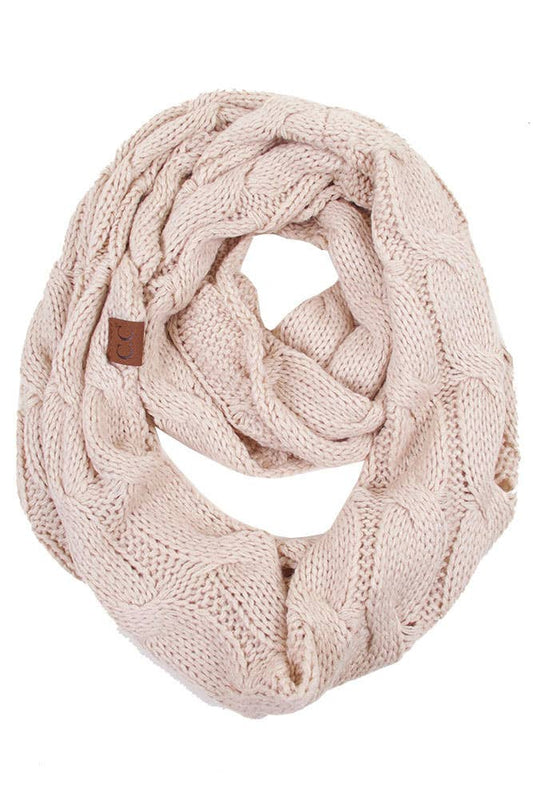 New Beige Knitted Scarf