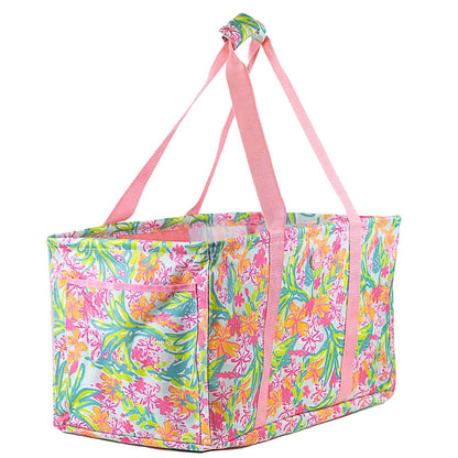 Grenada Collapsible Tote   Sky/Multi   22x12x12