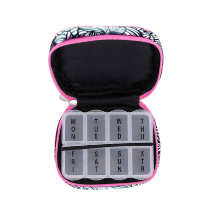 Wellness Keeper Zippered Pill & Vitamin Case, Green Thumb